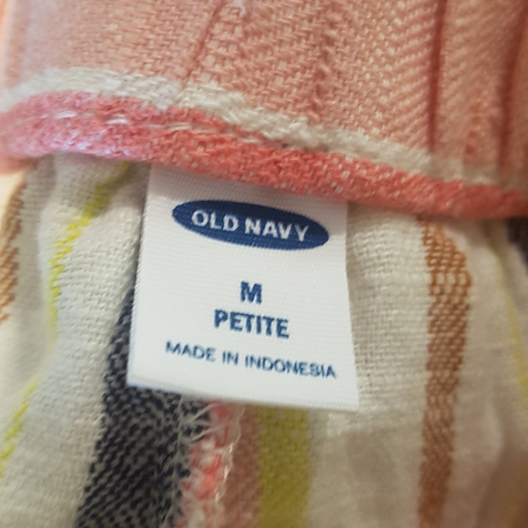 NWOT High waisted linen blend wide-leg pants size medium petite - Picture 3 of 3